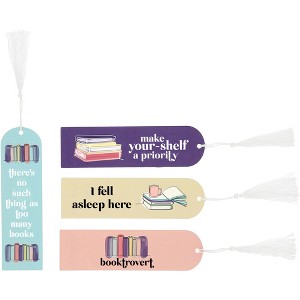 Pavilion Gift Company - All Booked Up - Bookmark Gift Set - Set of 4 - Paper Basics - 1 of 4