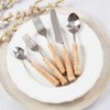 Saro Lifestyle Natural Grain Wicker Flatware (Set of 5), Beige - 2 of 2