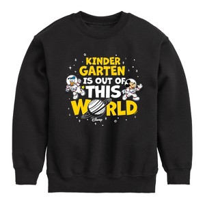 Boys' - Disney - Kindergarten Out Of This World Graphic Long Sleeve Fleece Sweatshirt - 1 of 4