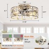 18" Antique Silver Crystal Flush Mount Smart Ceiling Fan with Light and Remote - 4 of 4