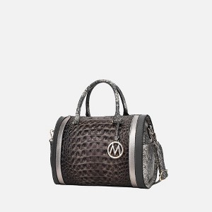 MKF Collection Eleanor Faux Crocodile-Embossed Vegan Leather Women’s Satchel by Mia K - 1 of 4