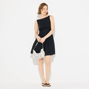 Women's Bow Back Tie Mini Dress - Wild Fable™ Cream Dots - 1 of 3