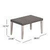 Christopher Knight Home Hampton Outdoor Wicker and Acacia Wood Ottoman - 3 of 4