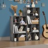VECELO 3-Shelf Free Standing Bookcase for Home Office Living Room Open Display Organizer Storage Bookshelf, Oak Finish Decor Furniture - 2 of 4