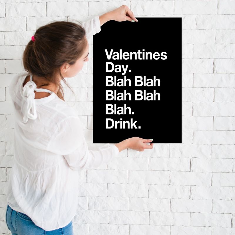 Americanflat Minimalist Motivational Valentines Day Blah Blah Blah By Motivated Type Wall Art, 2 of 7