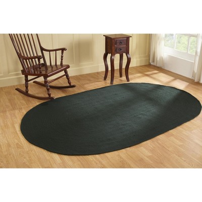 Alpine Collection Burgundy Stripe 100% Polypropylene Durable & Stain Resistant Double Sided Reversible Indoor Area Utility Oval Rug