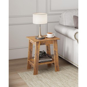 2-Tier End Table, Side Table with Bottom Shelf, Nightstand for Small Spaces - 1 of 4