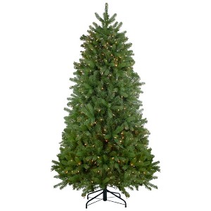 Northlight Real Touch™️ Pre-Lit Full Palisades Fir Artificial Christmas Tree - 7.5' - Clear Lights - 1 of 4