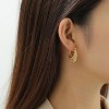 Filigree Gold Hoop Earrings Vintage Small Earrings for Women - 2 of 4