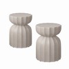 Bella Depot 13" Modern Outdoor and Indoor Coffee Table and Side Table Set, 2PC - 4 of 4