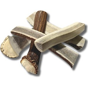 WhiteTail Naturals Split Elk Antler Dog Chews – 1 lb Bulk Pack, Marrow-Filled Natural Bones for Aggressive Chewers – Organic, Odorless, Made in USA - 1 of 4