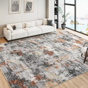 Runner Rug, Vintage Abstract Washable Hallway Runners for Kitchen Laundry Room, Ultra-Thin Soft Non-Slip Rug Runners for Entryway Bedroom - 1 of 4