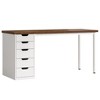 JUJABU 47-Inch Computer Desk with 5 Drawers, Home Office Storage, Modern Simple Small Space Study Writing Table - 2 of 4