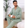 INSPIRE CHIC Men's 2 Pieces Long Sleeve Button Down Pocket Pattern Pajamas Set - 4 of 4