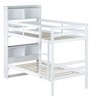NicBex Twin over Twin Bunk Bed Convertible Wooden Bed Frame with Storage Headboard, Ladder and Full Length Guardrail, No Box Spring Required - 4 of 4