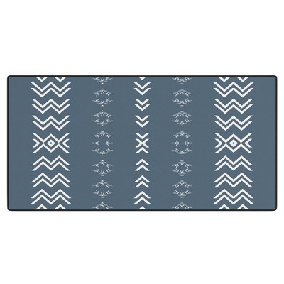 Sheila Wenzel-Ganny Minimal Blue Mudcloth Desk Mat - Deny Designs