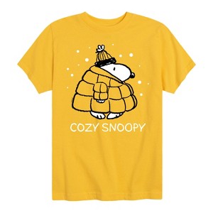 Boys' - Peanuts - Cozy Snoopy Short Sleeve Graphic T-Shirt - 1 of 4