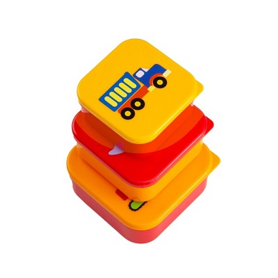 Image of Wildkin Kids Nested Snack Containers  - Under Construction