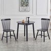 Grungis Round Dining Table for 2-4 People,Modern Kitchen Table with Black Wood Legs for Kitchen,Living Room - 2 of 4