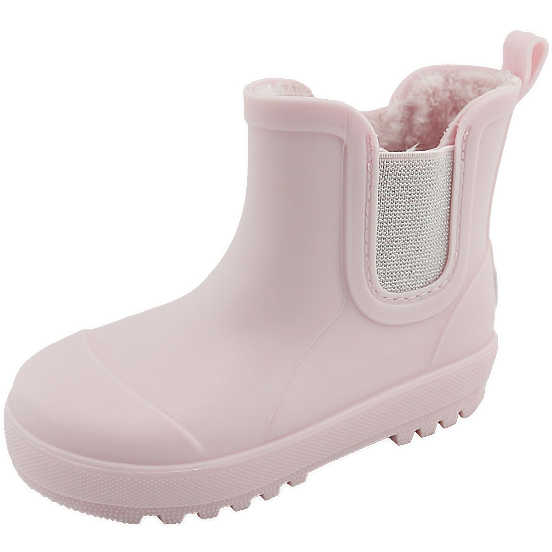 BEARPAW Toddler and Kids' Chelsea Rain Boots with Faux-Fur Lining
