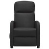 vidaXL Reclining Chair Black Faux Leather - 3 of 4