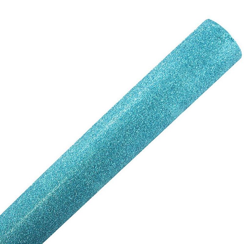 JAM PAPER Aqua Blue Glitter Gift Wrapping Paper Roll - 1 pack of 25 Sq. Ft., 3 of 5