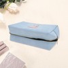 Unique Bargains Corduroy Rectangular Letter Makeup Bag Sky Blue 1 Pc - 3 of 4