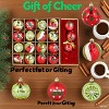 20-Pack Shatterproof Christmas Ball Ornaments, 6CM/2.36" Small Baubles with Strings for Xmas Tree, Holiday & Party Decor - 4 of 4