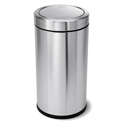 Simplehuman 45l Rectangular Step Trash Can With Liner Pocket Brushed  Stainless Steel And Gray Plastic Lid : Target