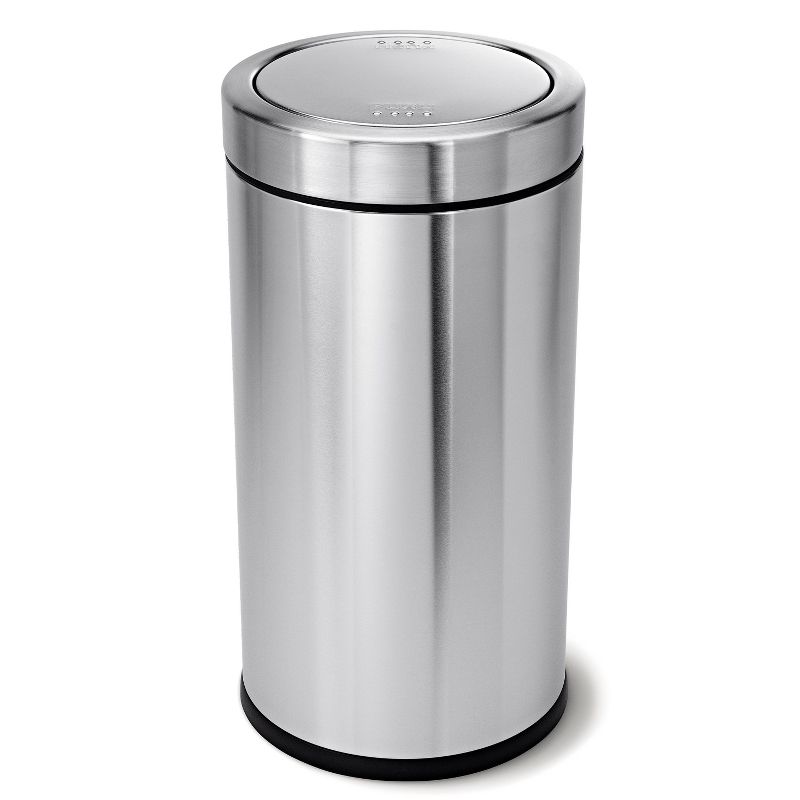 simplehuman 55L Swing Top Commercial Trash Can Stainless Steel, 1 of 6