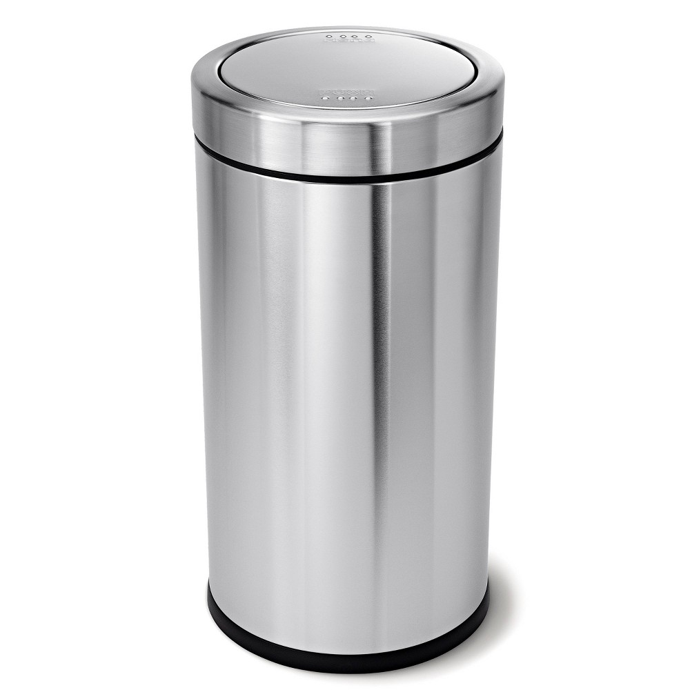 simplehuman 55L Swing Top Commercial Trash Can Stainless Steel