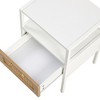 Bedroom Rattan Nightstands Modern Rattan Nightstand with 1 Drawers &1 Open Shelf 15.75" for Living Room - image 3 of 4