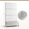 TUYOHW Metal Planter Box with Trellis, Metal Raised Garden Bed with Trellis, Garden Box for Climbing Plants, Flower - 2 of 4