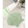 Marilyn Collection Seashell Shape Bath Rug – 100% Cotton, Ultra Plush 2200 GSM, Machine Washable Reversible Bathroom Mat – 25" x 28" Shell - 2 of 4