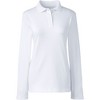 Lands' End School Uniform Women's Long Sleeve Feminine Fit Interlock Polo Shirt - 2 of 2