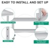 Stainless Steel Work Table - Heavy Duty Commercial Kitchen Workstation with Backsplash, 4 Casters & Adjustable Shelf - 3 of 4