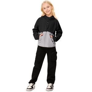 Kids Lightweight Packable Rain Jacket Waterproof Hooded Raincoats Windproof for Boys and Girls - 1 of 3