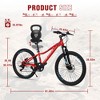 YONWAY 24 inch Mountain Bike With 6-speed Adjustable Seat, Fork High Carbon Steel Frame Bicycle,With Dual Disc Brake,Teenager Bicycle,For Boys Girls - 2 of 4