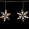 Northlight 100 Clear Twinkling Snowflake Icicle Christmas Lights - 8.6 ft White Wire - 3 of 4