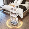 5 Tier Rolling Utility Cart with Drawer, Utility Cart Made of Multifunctional Storage Organizer Tool for Kitchen, Bathroom, Living Room, Office - 2 of 4