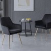 KTMBDW Set of 2 Dining Chairs with Back, Velvet Upholstered Modern Accent Chairs with Metal Legs for Dining Room - 3 of 4
