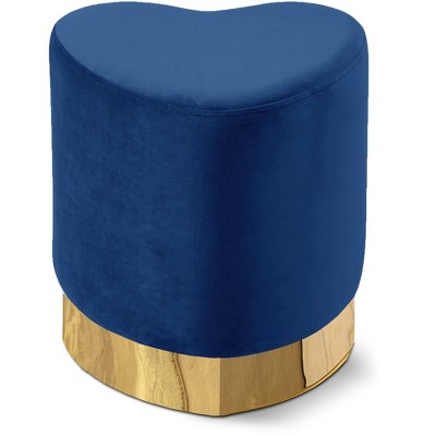 Meridian Furniture,Heart Velvet Ottoman/Stool
