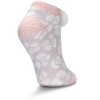 Memoi Women's Leopard Buttersoft Plush Lined Low Cut Socks Lilac 9-11 - 3 of 4