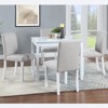 Aukfa Dining Table Set Morden Kitchen Table with Square MDF Tabletop, Crystal Decoration and 4 Chairs for Kitchen - 2 of 4