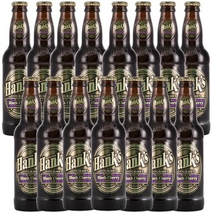 Hank's Genuine Gourmet Black Cherry Soda, 12 fl oz Bottles – Premium Craft Soda with Bold, Creamy Flavor – Made with Wishniak Cherries, Pack of 15 - 1 of 1