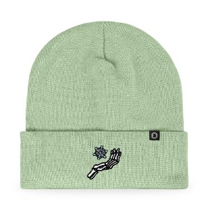 Dalix Chill Skeleton Hand Embroidered Beanie Snowflake Warm Winter Knit Hat for Men - 1 of 4