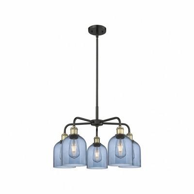 Bella - 5 Light Stem Hung Chandelier In Industrial Style-15 Inches Tall and 23.5 Inches Wide