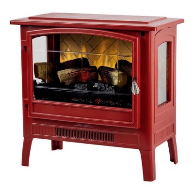 Country Living Infrared Freestanding Electric Fireplace Stove | Electric Indoor Room Heater with Remote, Multiple Flame Colors with Faux Wooden Logs