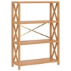 vidaXL 4-Tier Shelf 31.5 in.x11.8 in.x44.1 in. Solid Wood Oak - 2 of 4