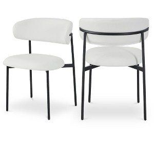 Meridian Furniture,Lupita Vegan Leather Dining Chair, Set of 2 - 1 of 4